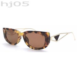 Mens sunglasses designer hollow frame p glasses with inverted triangle creative lentes de sol leopard print shield sunglasses ladies designer aaaaa PJ074 B23