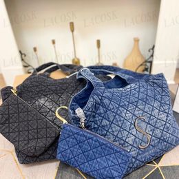 Frauen übergroße Totes große Kapazität Einkaufstaschen Denim Canvas Handtaschen Gold Letter Supersoft Designer Schulter -Geldbörsen