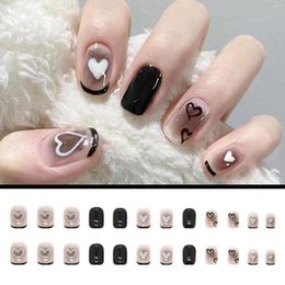 False Nails Nail Patch Wear Press On The Stick Full Coverage Glue For Women 2 Ml Mystery Short Glitter
