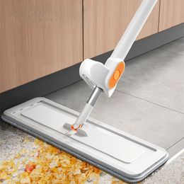 Mops Mop Squeeze Flat Floor Trapezers Hand Free Washing for Home Cleaning Easy To Drain Telescopic Rod Household Items Accessories 230327