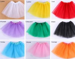 19 Colours candy Colour kids tutus skirt dance dresses soft tutu dress ballet skirt 3layers children pettiskirt clothes