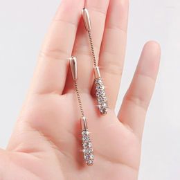 Hoop Earrings 5pcs/Luxury Water Drop Crystal Zircon Female Earring 2 Colours Full Paved Stone Elegant Trendy Women Jewellery