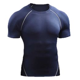 DIY T-Shirt 2023 Compression T Shirt Men Summer Sportswear Running T-shirt Elastic Quick Dry Sport Tops Tee Athletic Gym Workout Shirts Y2303
