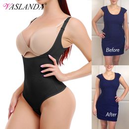 Waist Tummy Shaper Women Shapewear Bodysuit Thong Panty Body Shaper Waist Trainer Corrective Underwear Tummy Control Shapewear Fajas Colombianas 230327