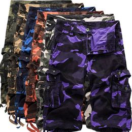 Men's Shorts Multicolor Outdoor Large Size Loose Camouflage Pants Casual Beach Cargo Summer Streetwear Men Capris