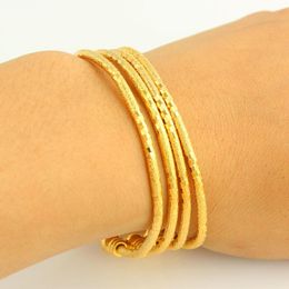 Bangle Adixyn 4pcs/lot Fashion Dubai Gold Bangles For Men/Women Color Bracelets Ethiopian/African Jewelry