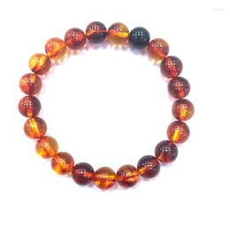 Strand Certified 10mm Natural Mexico Sky Blue Amber Beads Bracelet 7.5"