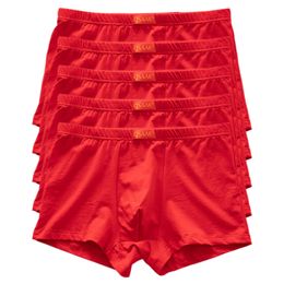 Underpants 5pcs/lot QSAAE Male red panties cottonre boxers panties comfortable men's panties underwear brand shorts man boxer QS7503 230327