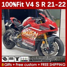 Motorcycle Fairings For DUCATI Street Fighter Panigale V 4 V4 S R V4S V4R 2018-2022 Bodywork 167No.24 V4-S V4-R 21 22 V-4S V-4R 2021 2022 Injection Moulding Body red factory