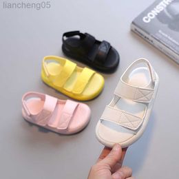 Sandals Summer Children's Yellow White Pink Sandals For Toddler Baby Kids Child Fashion Korean dent Beach Sandals New 2022 1T to 7T W0327