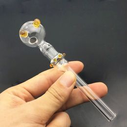 Wholesale Multi-colors Glass Pipes Oil Burners about 14cm Length 30mm Diameter Good Airflow Smoking Pipe with Colour Glass Balancer Cheapest