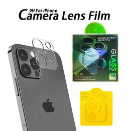 3D Tempered Glass Camera Screen Protector For iPhone 14 13 Pro MAX 12 Mini 11 Premium Phone Camera Lens Film With Retail package Box