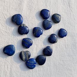 Decorative Figurines Natural Lapis Lazuli Heart Power Stone Energy Love Hearts Healing Crafts Chakra Crystal