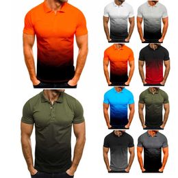 DIY T-Shirt Men Short Sleeve 3D Print Sport Top Summer Breathable Casual Polo Shirts Bodybuilding Running t Business Fitness Y2303