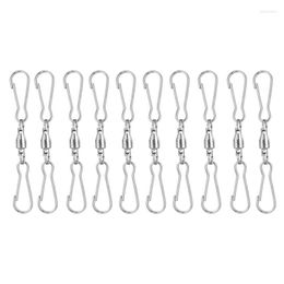 Hooks 20Pcs Swivel Dual Clips Wind Spinner Hangers Hanging Self Rotating Bearing Rotary Hook Small Flower Basket Feeder