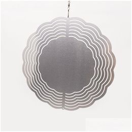 Sublimation Blanks 10 Inch Glossy Blank Wind Spinner Stainless Steel Skl Heart Pumpkin Shapes Spinners For Diy B Dh0Ib