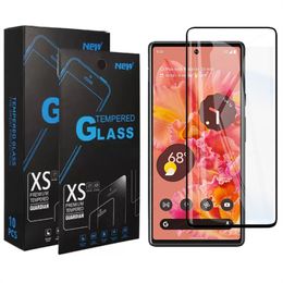 Full Coverage Dust-proof Tempered Glass Phone Screen Protector For google pixel 8 7 6 5 4 Pixel 4a 3a 5XL 4XL protective film with package box