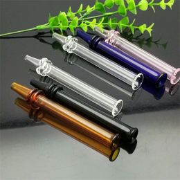 Smoking Pipes New Colour 2 wheel glass suction nozzle Glass bongs Oil Burner Glass Water Pipes Oil e