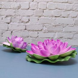 Decorative Flowers Floating Lily Pads Water Pond Pool Realistic Decor Artificial Foam Lilies Fake Pad Flower Ornaments Leaves Lifelike