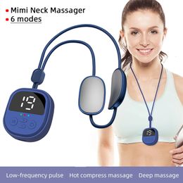 Massaging Neck Pillowws Pendant Neck Massager Low Frequency 9 Levels for Neck Arm Leg Shoulder Massager Health Care Tools Portable Relaxation Device 230327