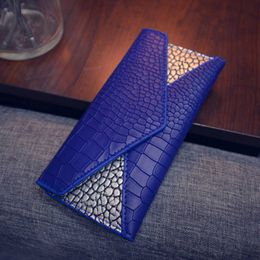Wallets Women Wallets Fashion Alligator Pattern Design Casual Purses PU Leather Woman Long Wallet odile Cards Holder For Young Girls G230327