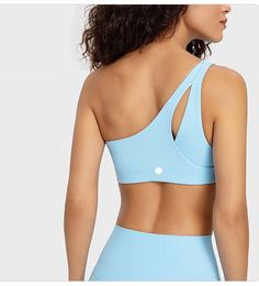 LU LU Lemons Sports Ll Women Bra Tops Single shoulder Finess Tank Vest Solid Workout Breathble Shockproof Top Feme DW