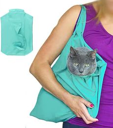 Cat Bag Pet Carrier Pet Cat Grooming Sack Pet Cat Travel Handbag Adjustable Multifunctional Breathable Restraint Bag for Grooming Nail Trimming Car Travel