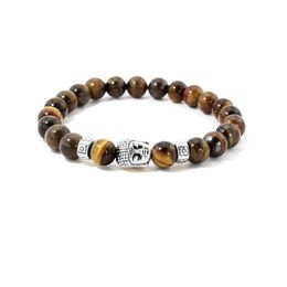 Beaded 10 Colour 8Mm Natural Stone Beads Buddha Heads For Men Women Yoga Energy Buddhist Jewellery Male Female Drop Delivery 202 Dhman
