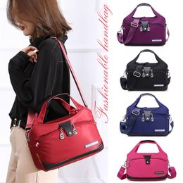 Evening Bags Fashion Women Large Capacity Zipper Waterproof Anti theft Handbag Shoulder With Multi Compartments Tote Bag 230328