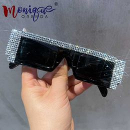 Rectangle Frame Fashion Sunglasses Hip Hop Vintage Designer Wholesale bling Shades Glasses Luxury For Men And Women UV400230328