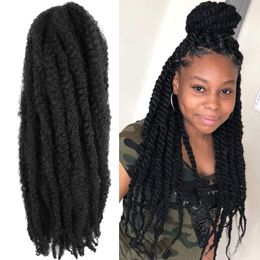 18 Inch 100g Afro Kinky Marley Braids Hair 100% Kanekalon Ombre Colours Cuban Kinky Twist Extension Afro Crotchet Hair