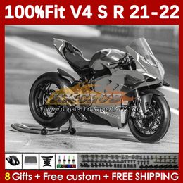 Motorcycle Bodywork For DUCATI Street Fighter Panigale V4S V4R V 4 V4 S R 21 22 2021 2022 Body 167No.78 V-4S V4-R V-4R V4-S 2018-2022 Injection Moulding Fairings black glossy