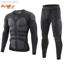 Men's Tracksuits Men's Winter Thermal Underwear Set Long Johns Male Functional Training Camo Sports Sexy Fitness Long Johns Run Tracksuit W0328