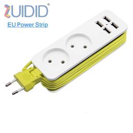 Sockets 1200W EU Plug Strip Wall Multiple Socket 15M Portable 4 USB Port Charging 10A 250V Z0327