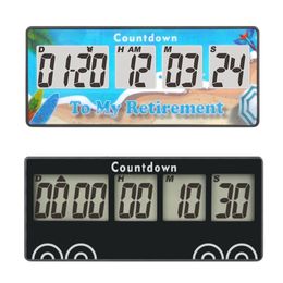 Kitchen Timers 9999-Days Kitchen Timer Countdown Clock Timer LCD Digital Countdown Digital Timers ABS Material for Wedding Retirement Y9RE 230328