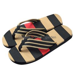 Home Shoes 20Pair Slippers Men Summer Comfortable Mas Flops Sandals Male Slipper Indoor Outdoor Flo Otnij