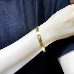 Designer jewelry Carti bangle Gold wrapped silver line pattern for men and women full gold threaded without fading