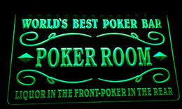 LS0169 LED Strip Lights Sign Best Poker Room Liquor Bar Beer 3D Engraving Free Design Wholesale Retail