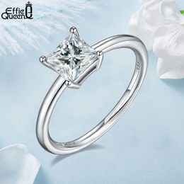 Queen Moissanita's Effie Ring Engagement Ring, Women's Unique Sterling Silver Ring, Diamond Colour 1CT D SMR57 Z0327