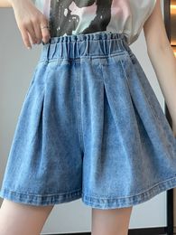 Women's Shorts TIGENA Elastic High Waist Denim Shorts for Women Summer Plus Size 6XL Loose Jeans Shorts Female Korean Casual Short Pants 230328