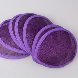 Headpieces Purple Or 17Colors Select 5.2"(13CM) Sinamay Fascinator Teardrop Base Hair Accessories DIY 12PCS/Lot MYQH024