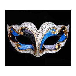 Party Masks New Venetian Ball Upper Crack Half Face Masquerade Mask Halloween Theme Cosplay Dance Makeup Dhitn