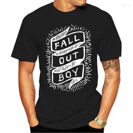 Men's T Shirts 2023 T-shirt Fall Out Boy Shirt FOB Logo Scroll Tee Tshirt Tour Unisex S M L XL Black