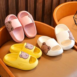 Slipper Childrens Beach Slippers For Boys Girls Home Shoes Summer Thick Flip Flops EVA Soft Outdoor Child Adults 230328