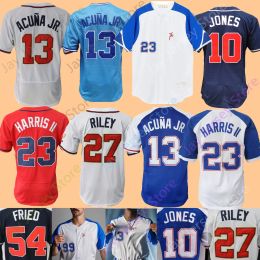 Maglia da baseball CUSTOM 2023 City Connect Ronald Acuna Jr. Michael Harris II Ozzie Albies Matt Olson Austin Riley Max Fried Spencer Strider H