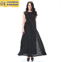 Casual Dresses Vestido De Mujer Plus Size Lace Stitching Women Maxi Dress Bohemian Clothing America Europe Africa Elegant Femme Robe