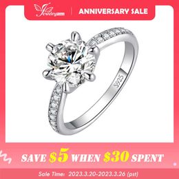 Band Rings JewelryPalace Moissanite D Colour 05ct 1ct 15ct 2ct 3ct Round S925 Sterling Silver Wedding Engagement Ring for Women Z0327