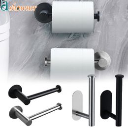 Storage Holders Racks Toilet Paper Holder Wall Mounted Holder for Kitchen Stainless Steel Cabinet Paper Roll Storage Hanger Bathroom Accessories 230327