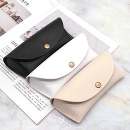 Sunglasses Cases Bags Fashion PU Leather Eye Glasses Cases Solid Color Reading Glasses Box Protector Box Pouch Bag Women's Eyeglasses Eyewear Case J230328