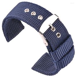 Watch Bands Watchband Outdoor Sports Nylon Strap 18mm 20mm 22mm 24mm Women Men Canvas Band Steel Pin Buckle Blue Brown Green